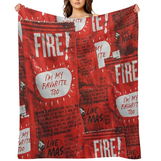 Taco Bell Fire Blanket Throw Blanket