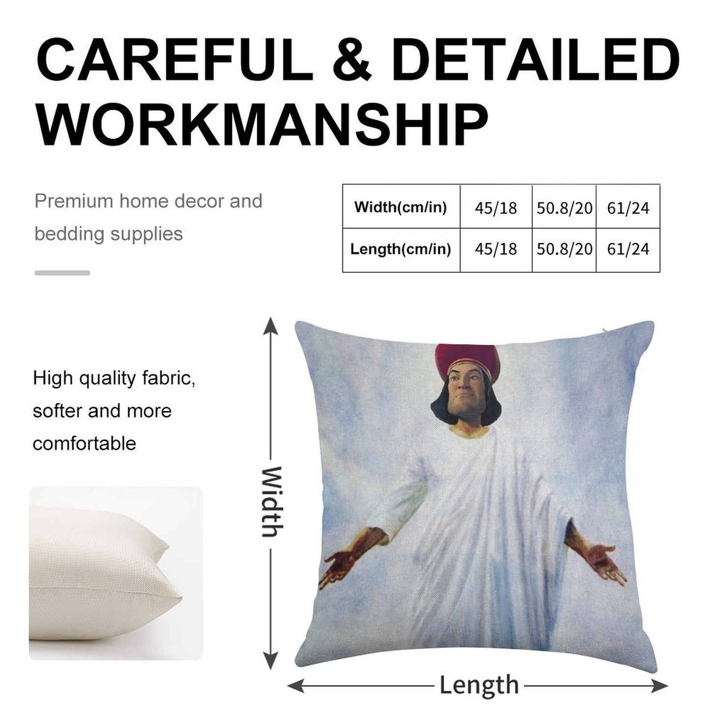 Lord Farquaad As God Linen Throw Pillow Cover