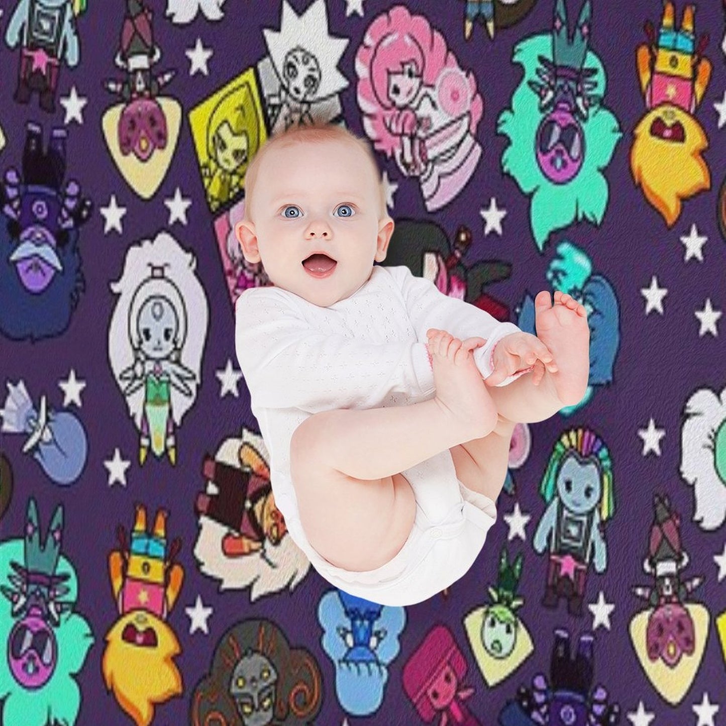 Crystal Gems Throw Blanket