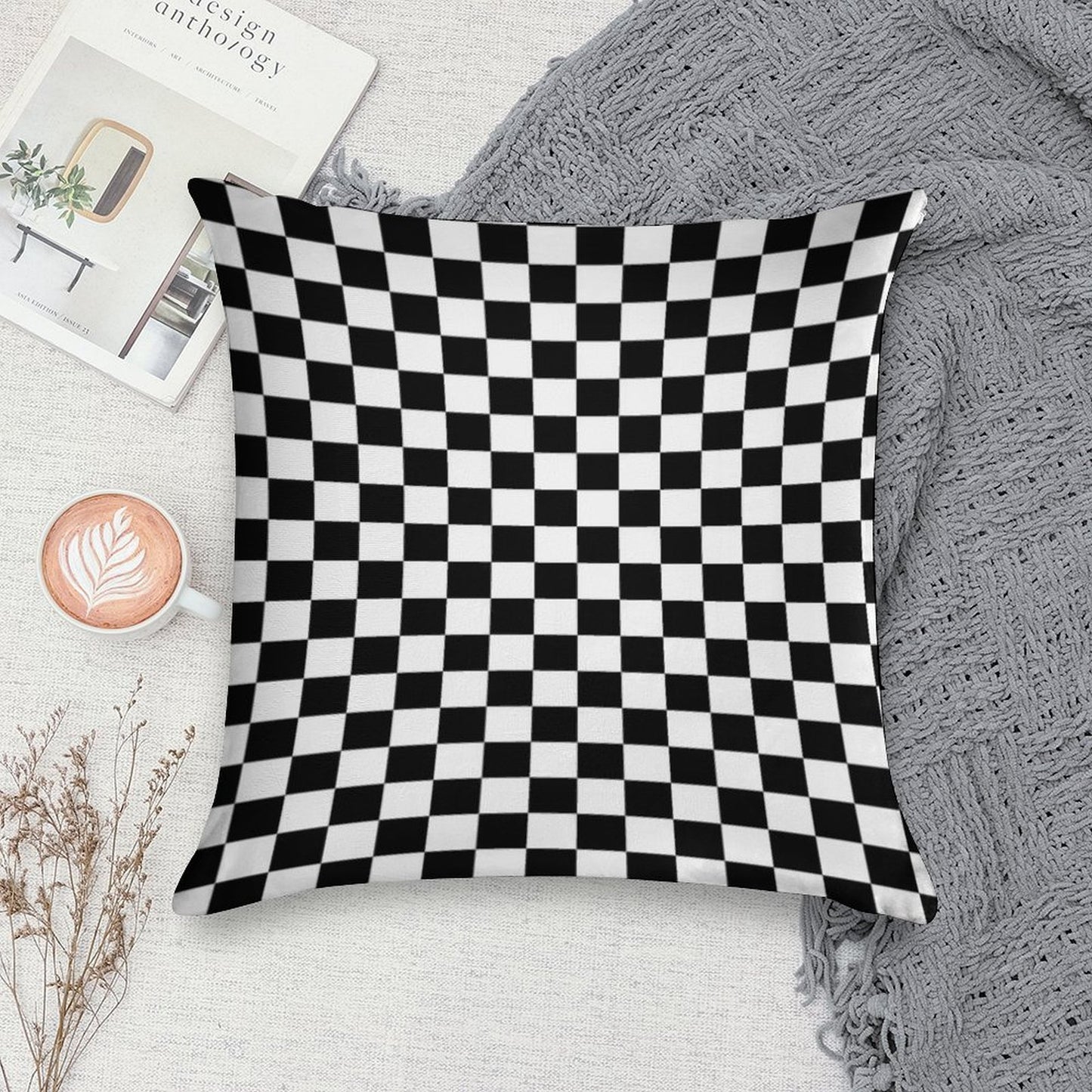 Chequered Flag Checkered Racing Car Winner Bedspread Duvet Phone Case Soft Fade-Resistant Throw Pillow