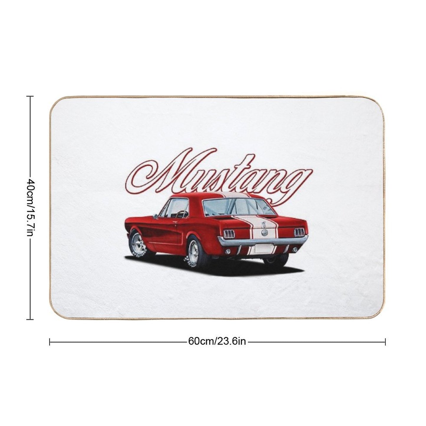 Classic Red Mustang Bath Mat