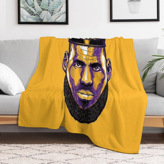 King Lebron James Throw Blanket