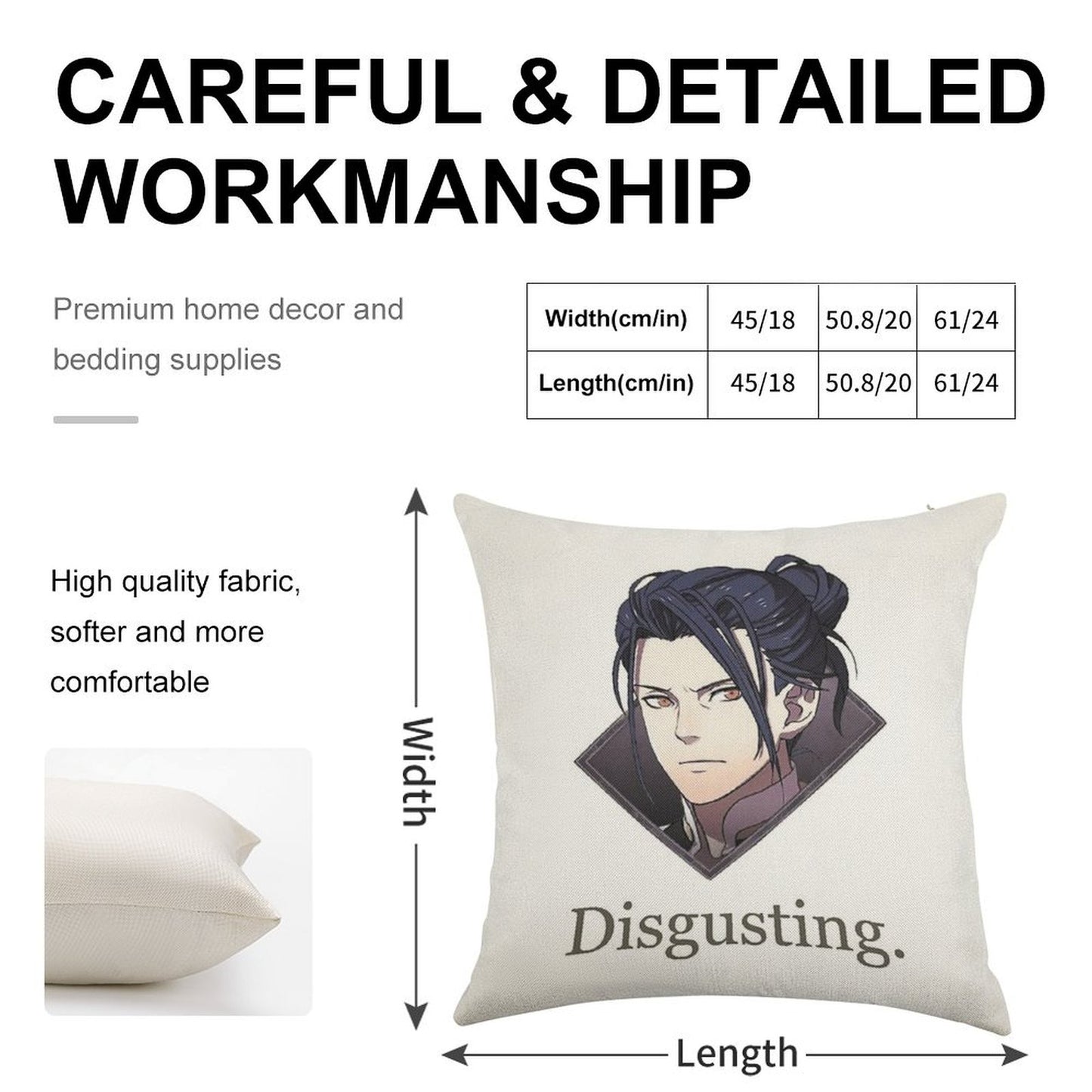 Felix Disgusting V2 Linen Throw Pillow Cover
