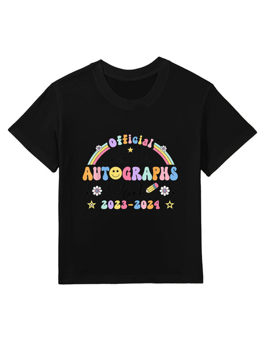 Retro Last Day of School Official Autograph Graduation Kids T-Shirt