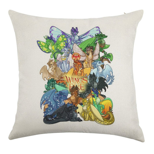 Wings of Fire Linen Throw Pillow Cover
