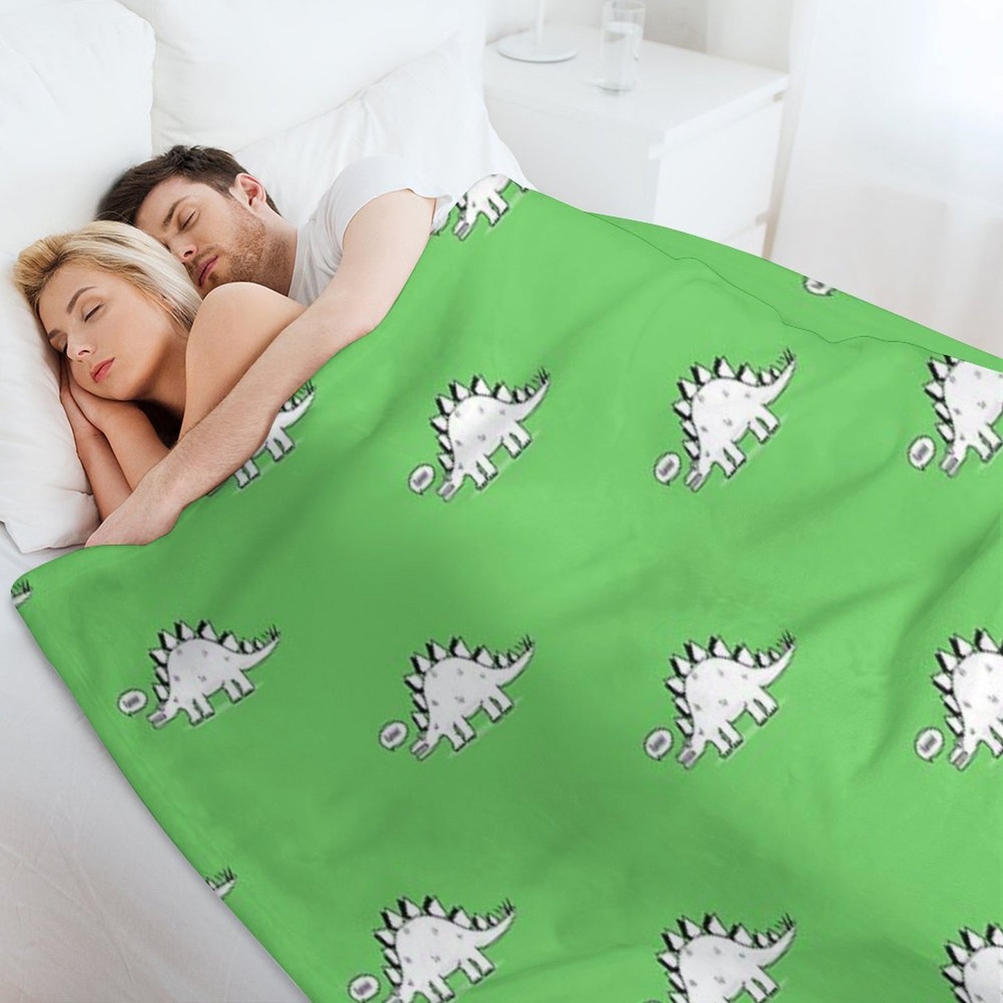 Cartoon Stegosaurus Throw Blanket