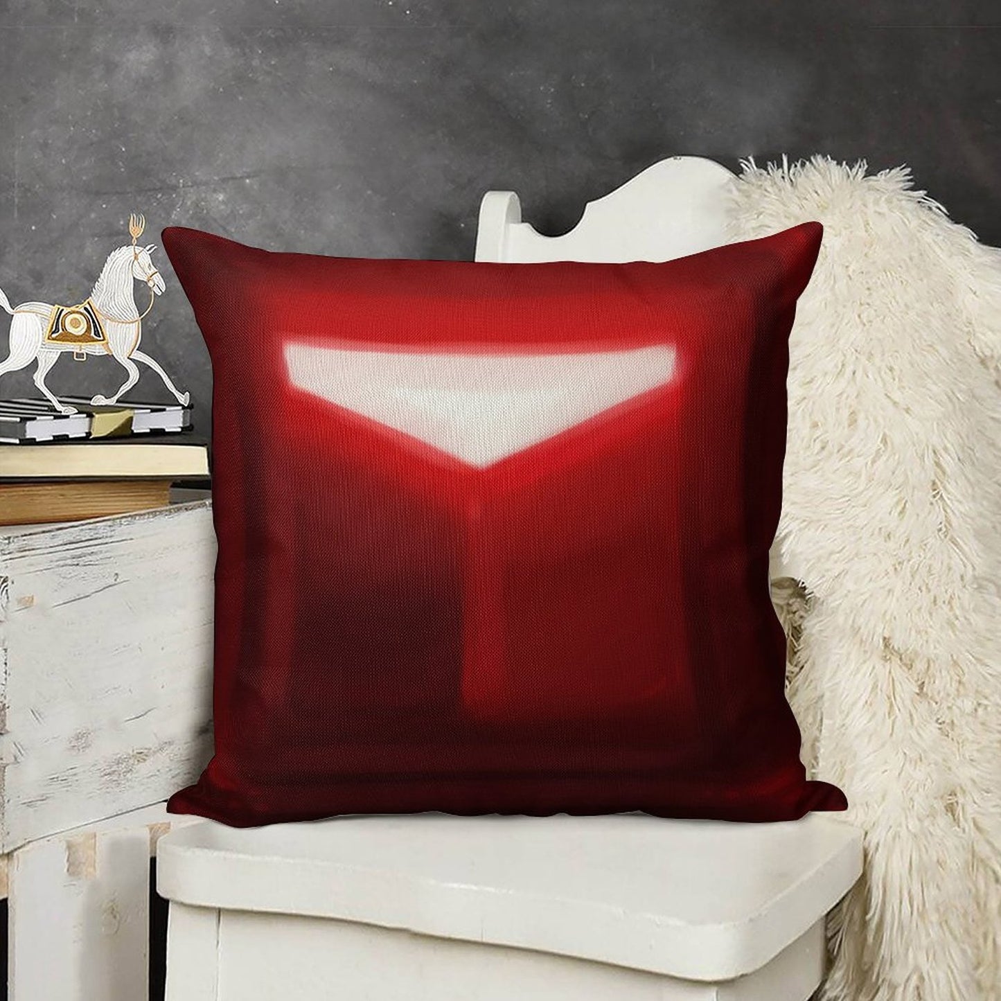 Beat Saber Red Block Throw Pillow Cover Linen Throw Pillow Cover
