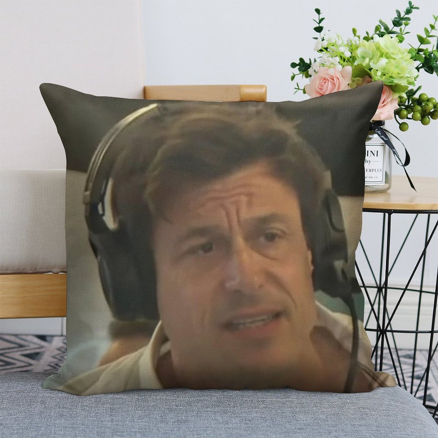 Confused Toto Wolff Linen Throw Pillow Cover