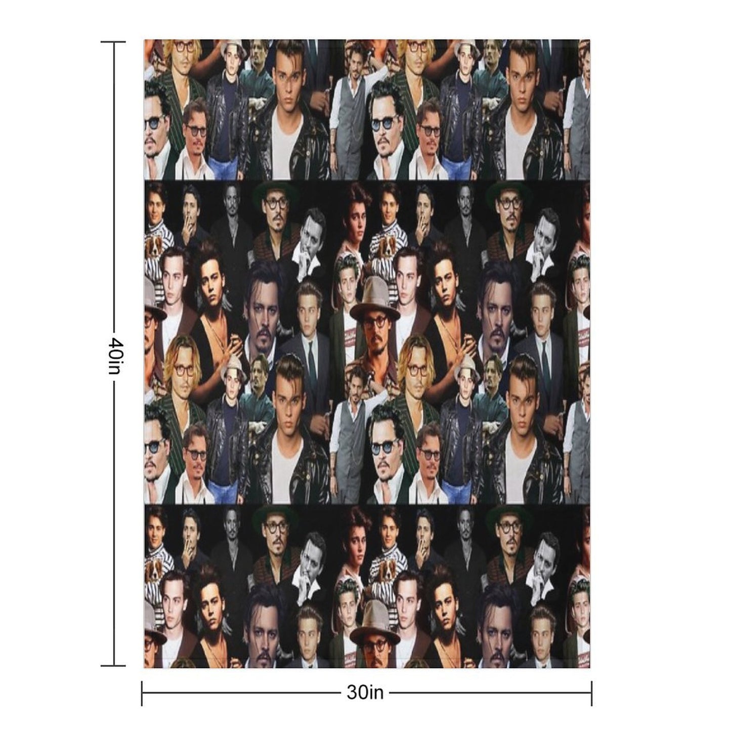 Johnny Depp Sexy Collage Throw Blanket