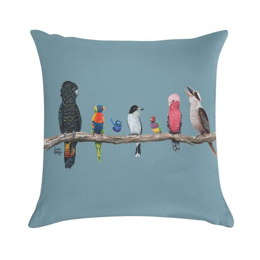 Australian Birds Soft Washable Throw Pillow