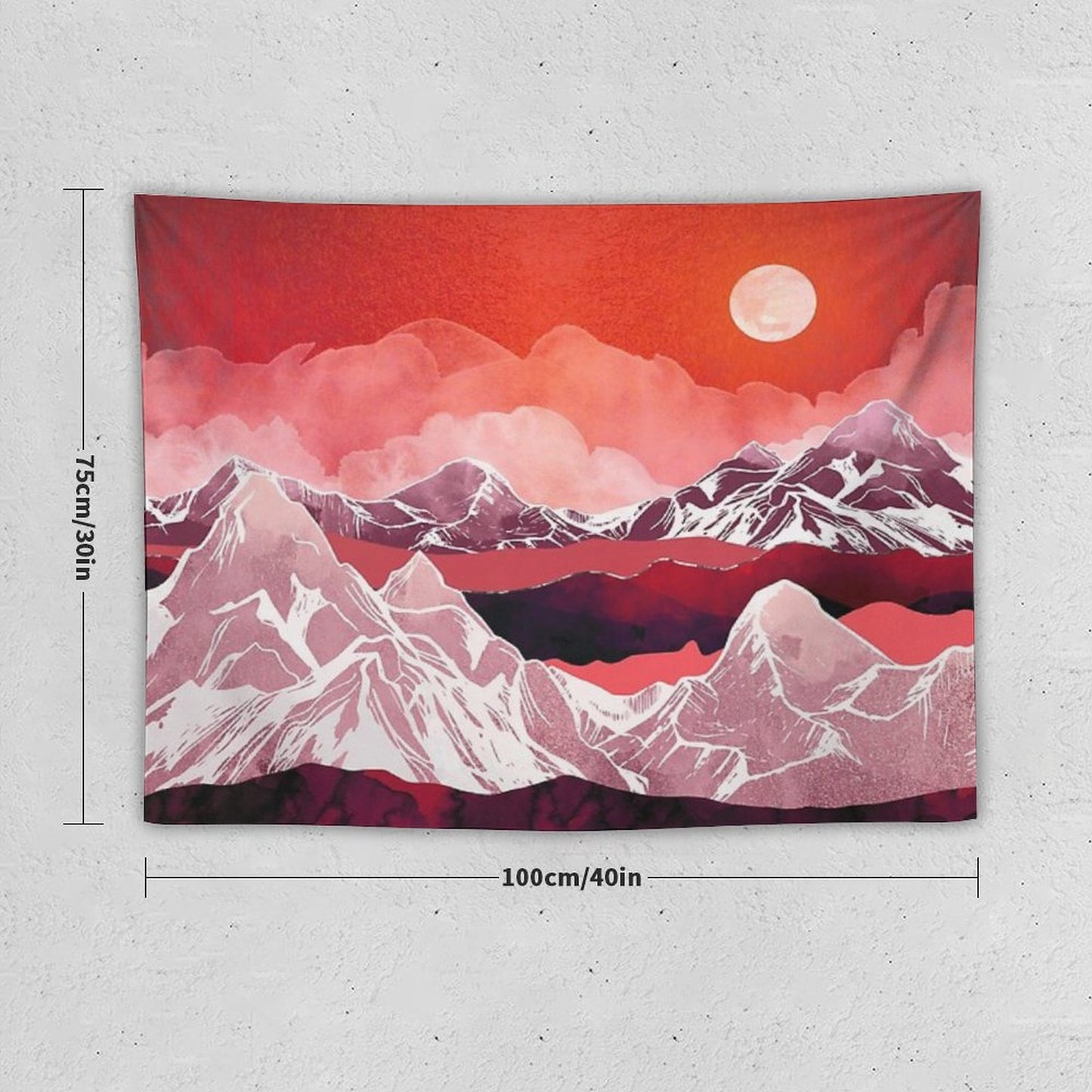 Scarlet Glow Tapestry
