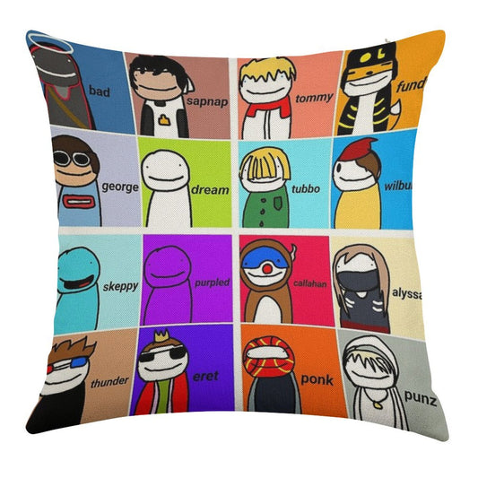 Dream Smp Linen Throw Pillow Cover