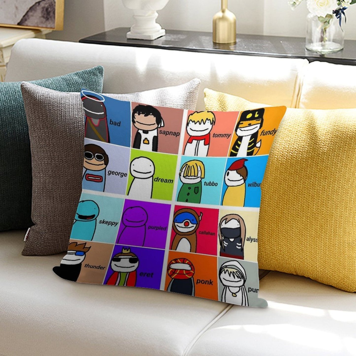 Dream Smp Soft Shrink-Resistant Throw Pillow