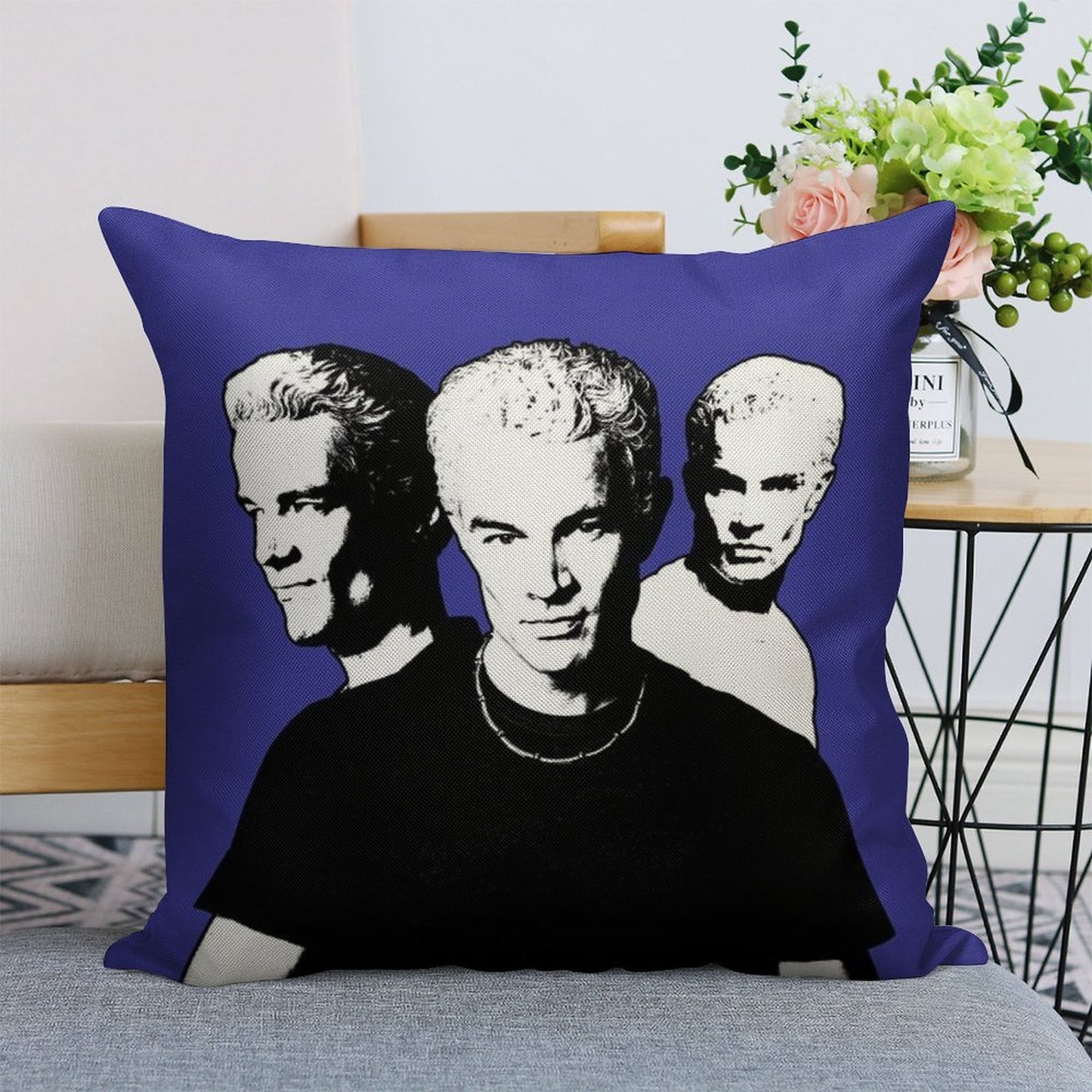 A Trio of Spike Linen Throw Pillow Cover
