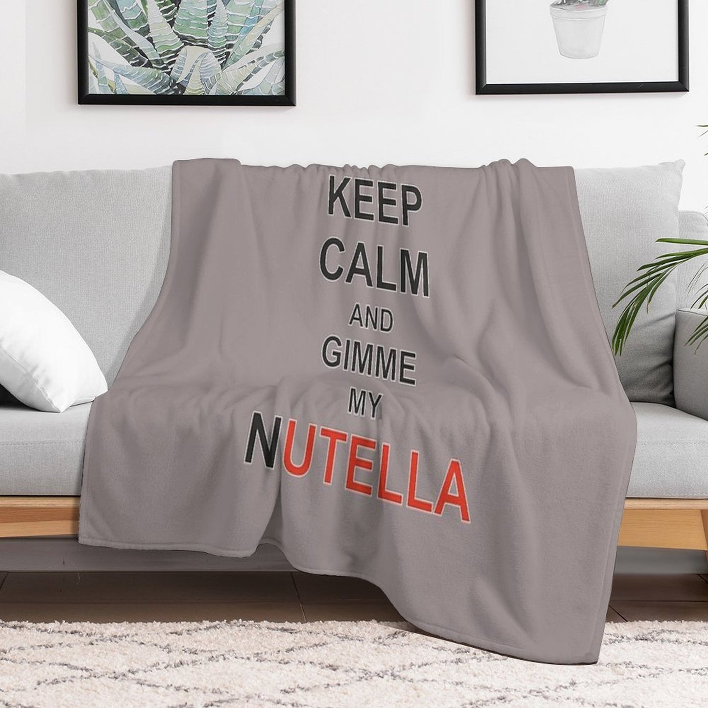 Keep Calm And Gimme My Nutella Throw Blanket