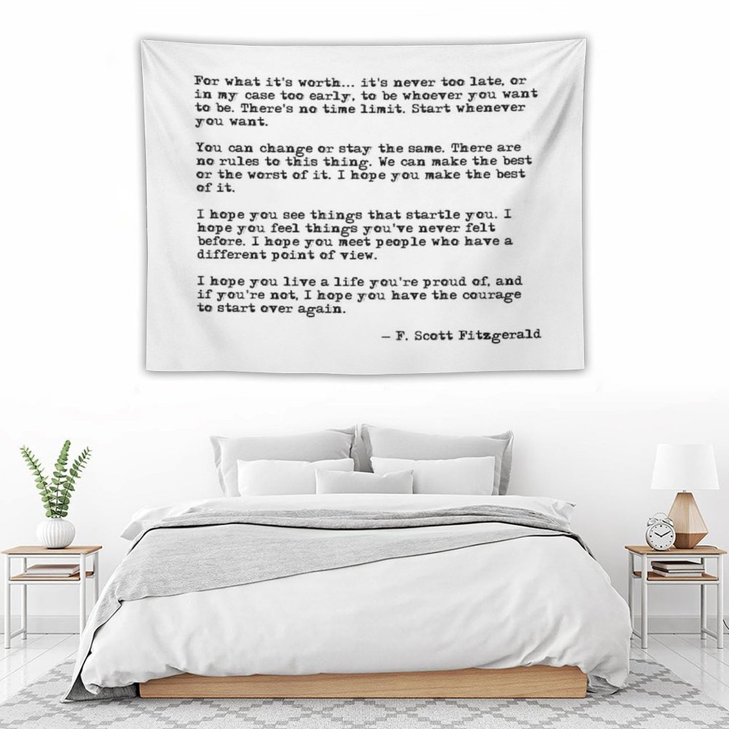 For What It's Worth - F Scott Fitzgerald Quote Tapestry