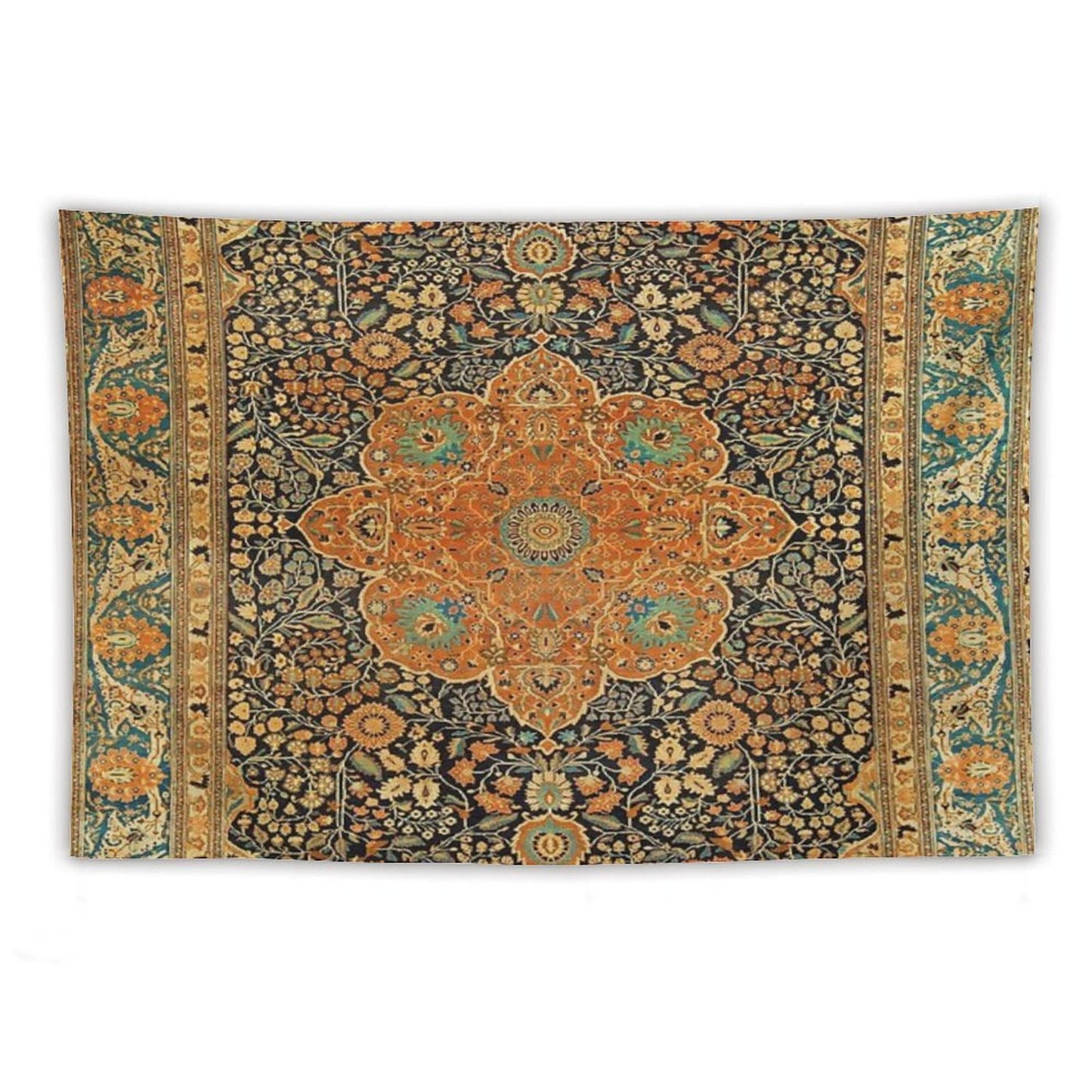 Antique Mohtashem Kashan Persian Rug Print Tapestry