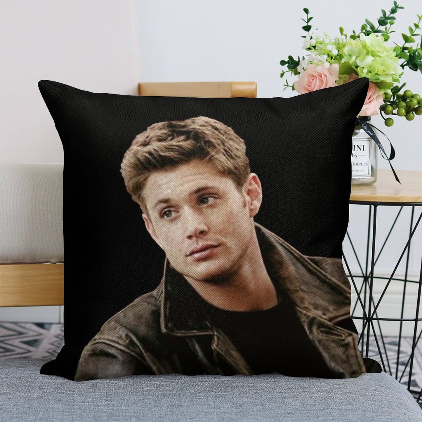 Dean Winchester Supernatural Linen Throw Pillow Cover