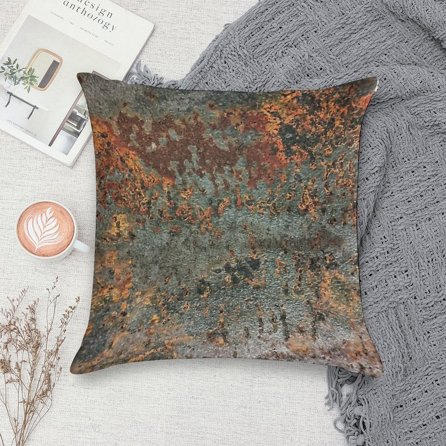 Rust Soft Multiple Sizes Throw Pillow