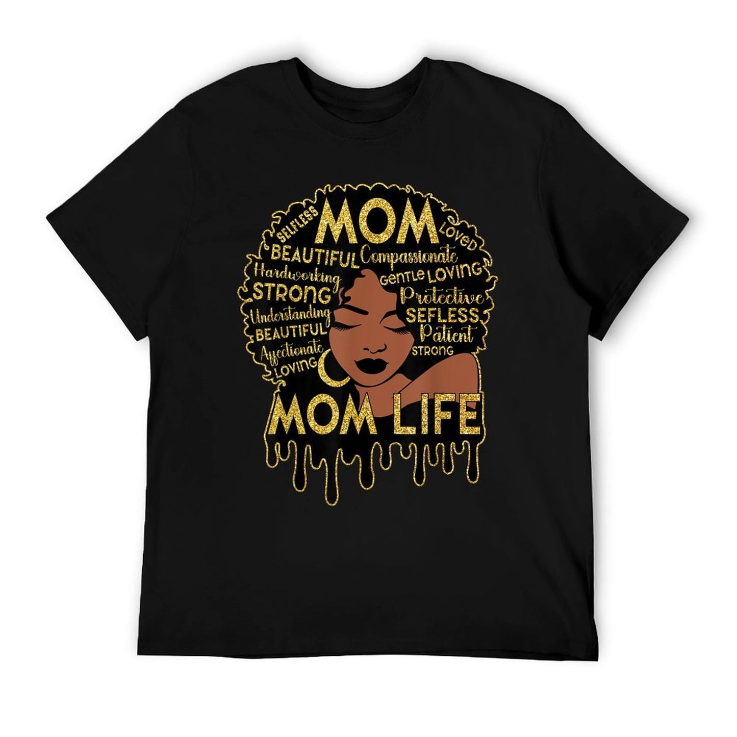 Black Women African American Black Mom Life Mother's Day T-Shirt