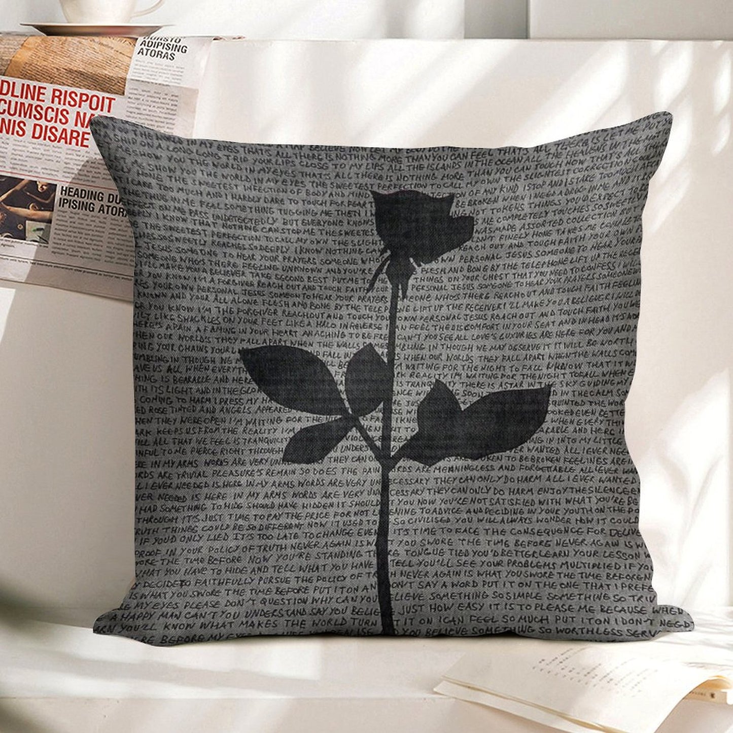 Best Selling Depeche Mode Violator Linen Throw Pillow Cover