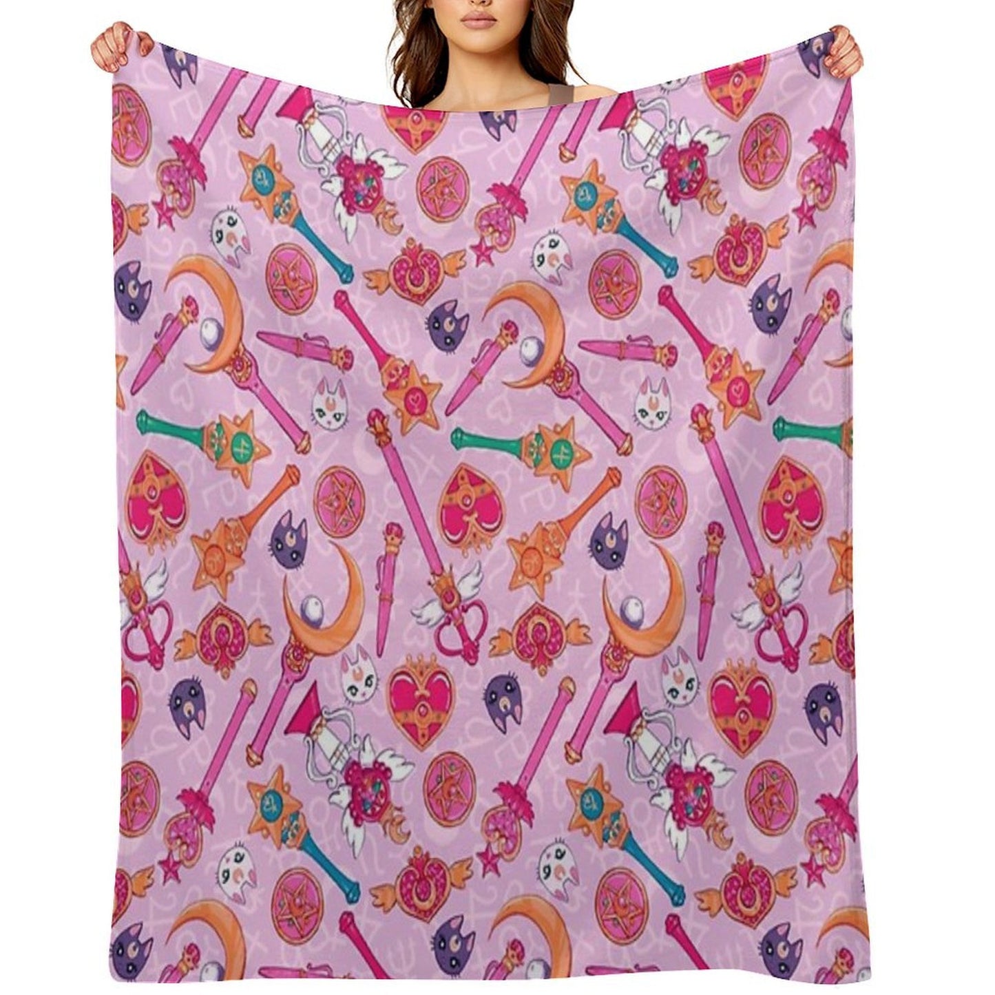 Pastel Moon Prism Power Throw Blanket