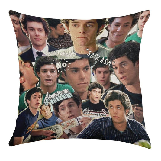 Seth Cohen Collage Linen Throw Pillow Cover