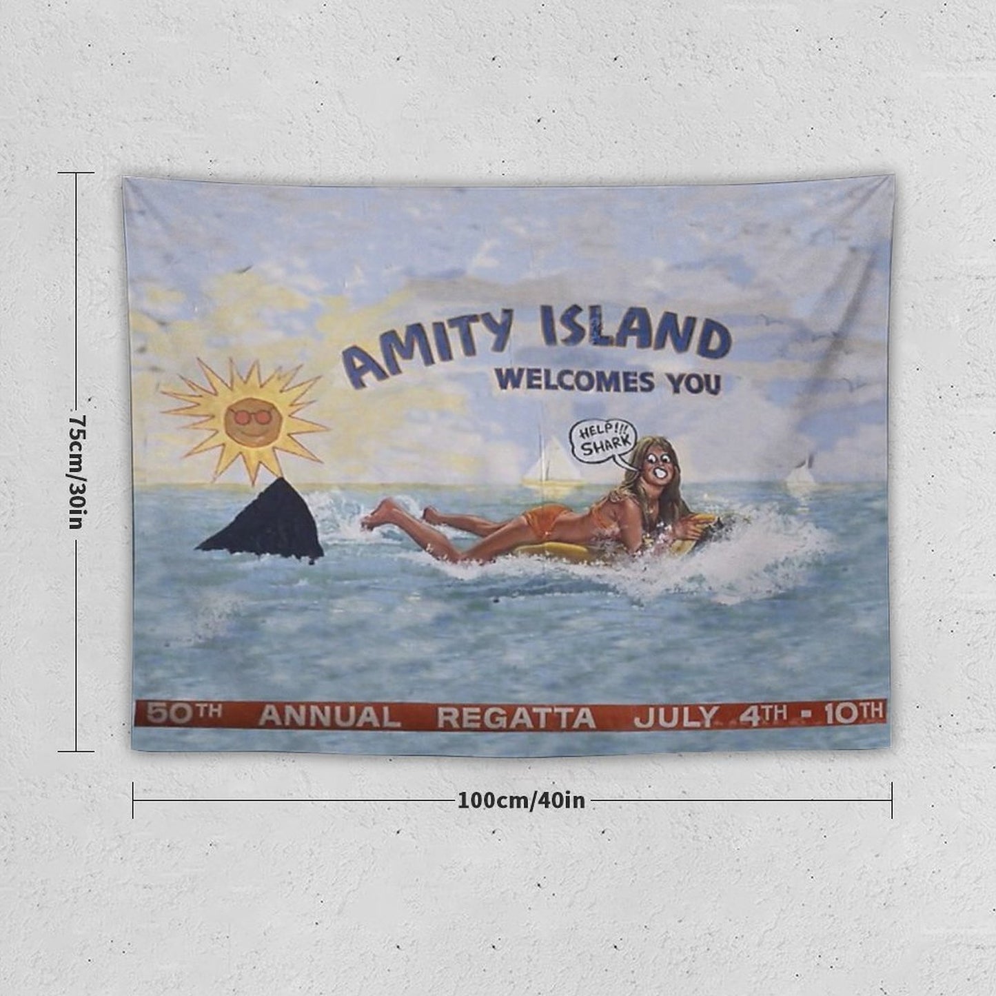 Welcome To Amity Island Tapestry