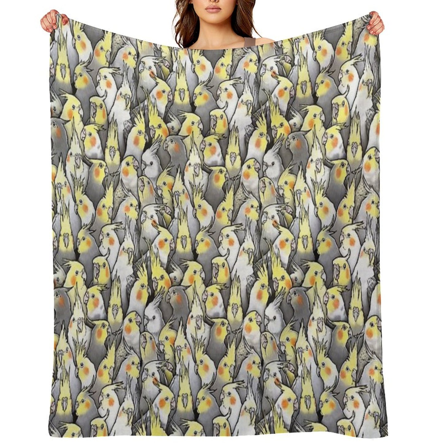 Cockatiels Galore Throw Blanket
