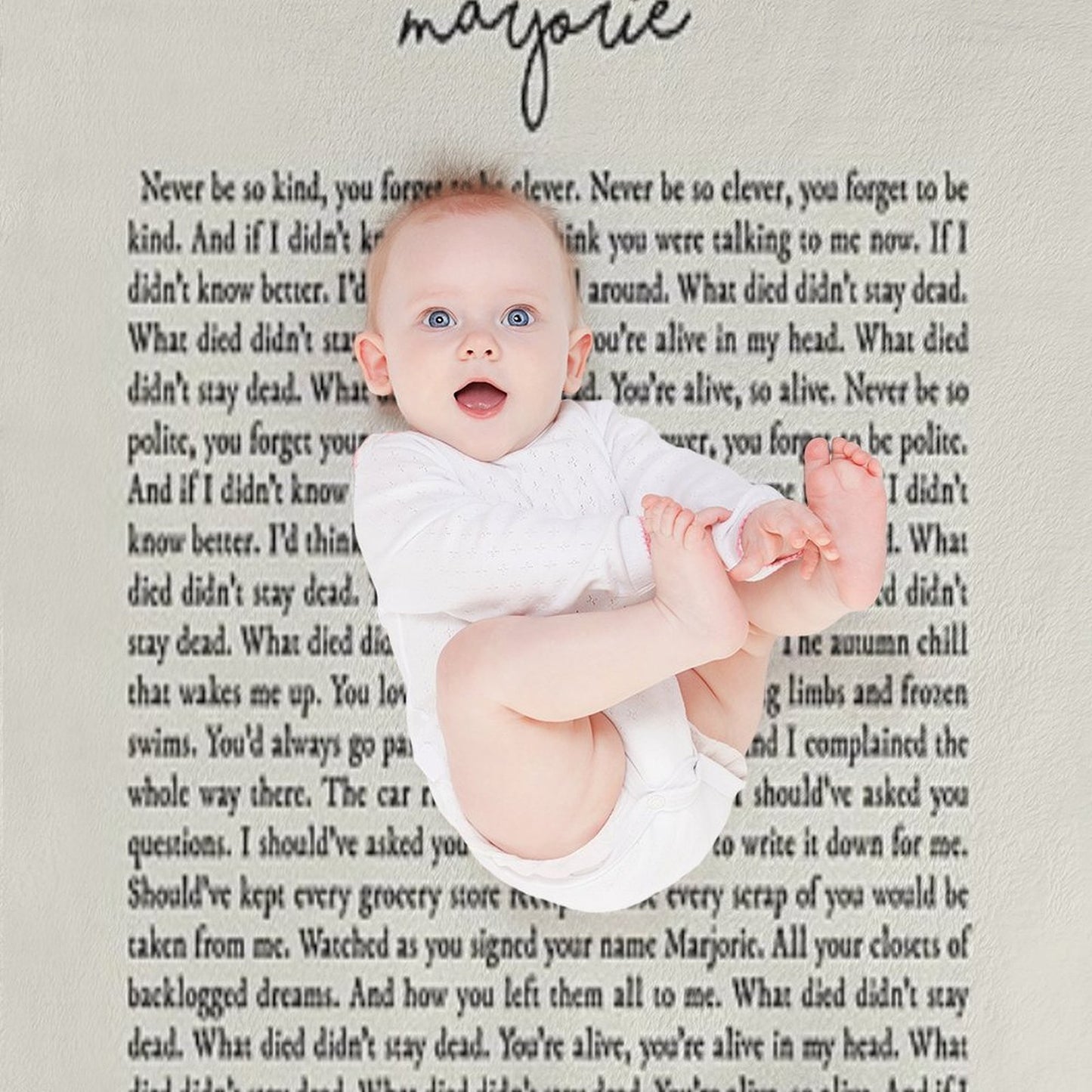 Marjorie Lyrics Throw Blanket