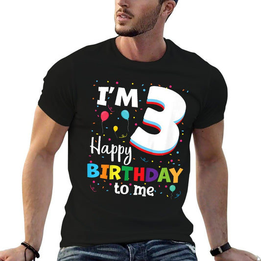 Three 3yr 3th Birthday Happy Birthday Boys Girls 3 Years Old T-Shirt