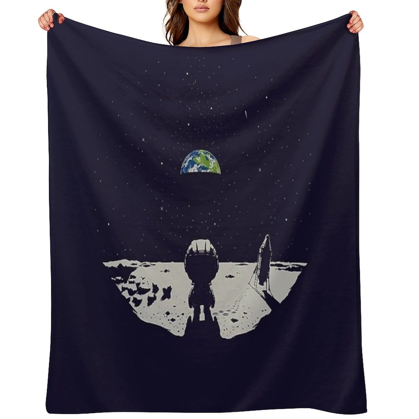 Lonely Space Throw Blanket