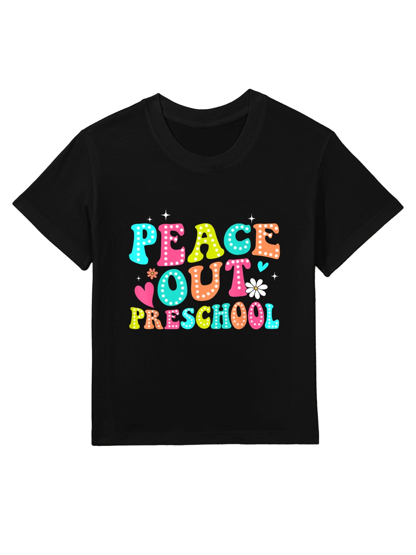 Peace Out Preschool Retro Graduation Last Day Of School Kids T-Shirt