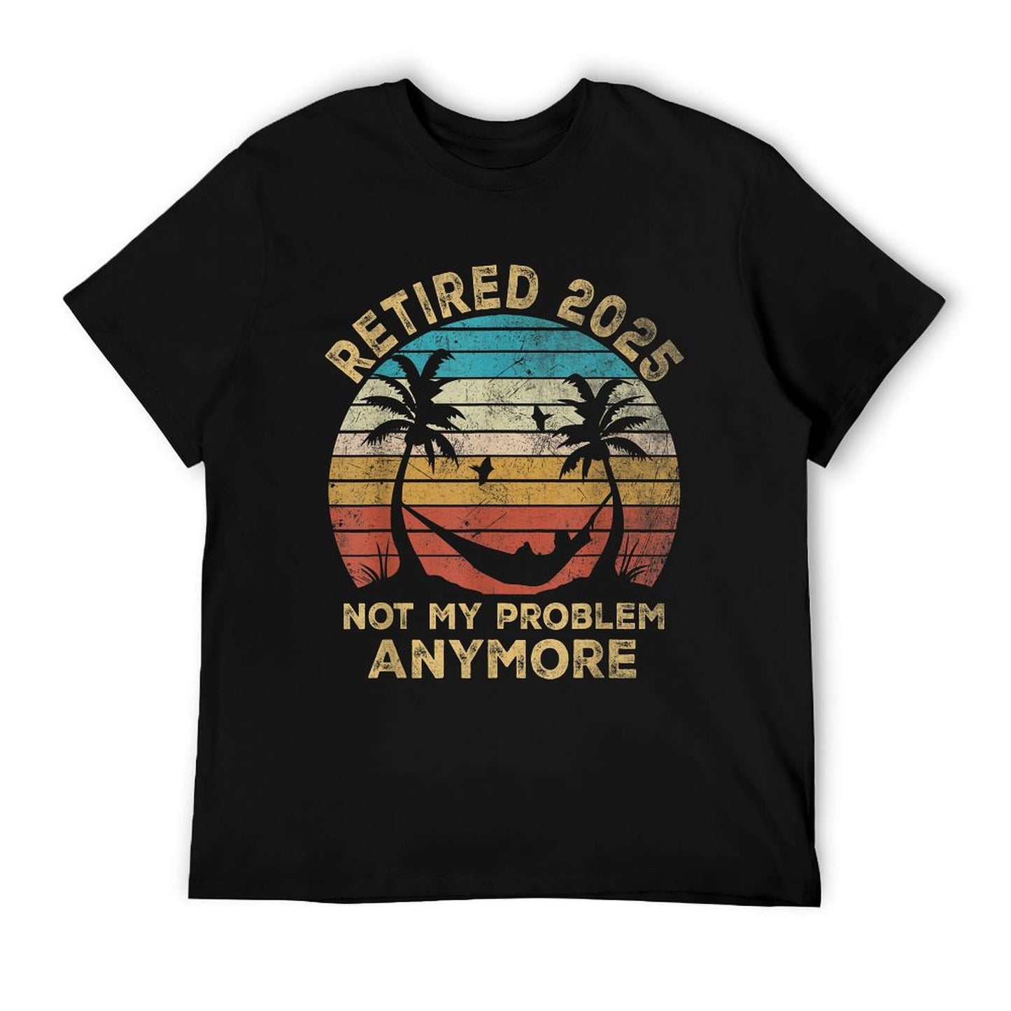 Retired 2025 Funny Vintage Retirement Humor Gifts Men Women T-Shirt