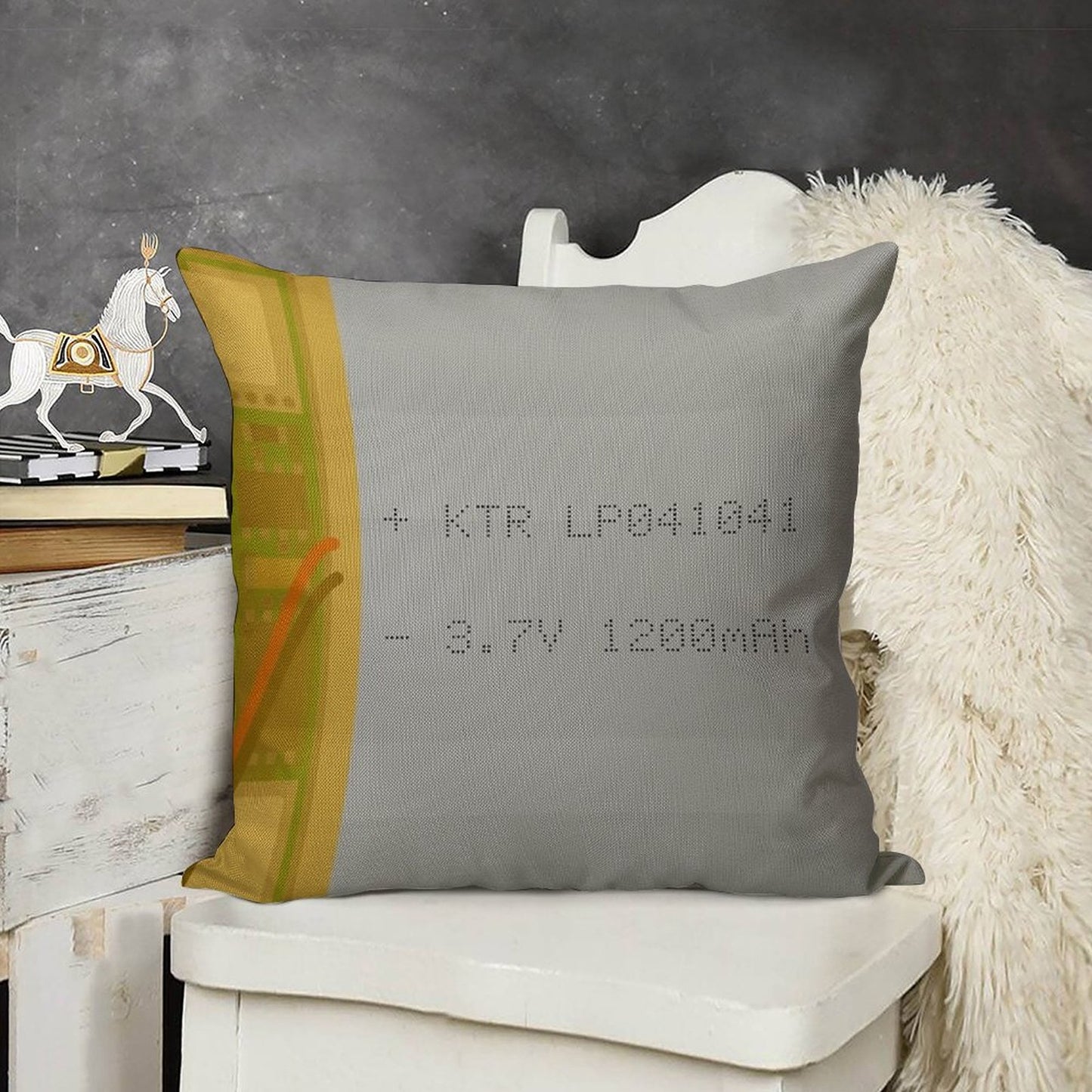 Lithium Polymer Battery Linen Throw Pillow Cover