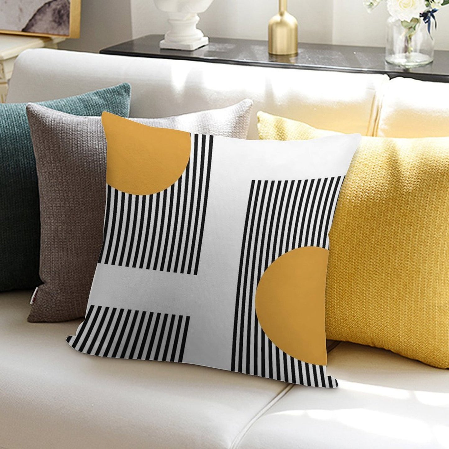 Bauhaus #16 Soft Luxury Feel Throw Pillow