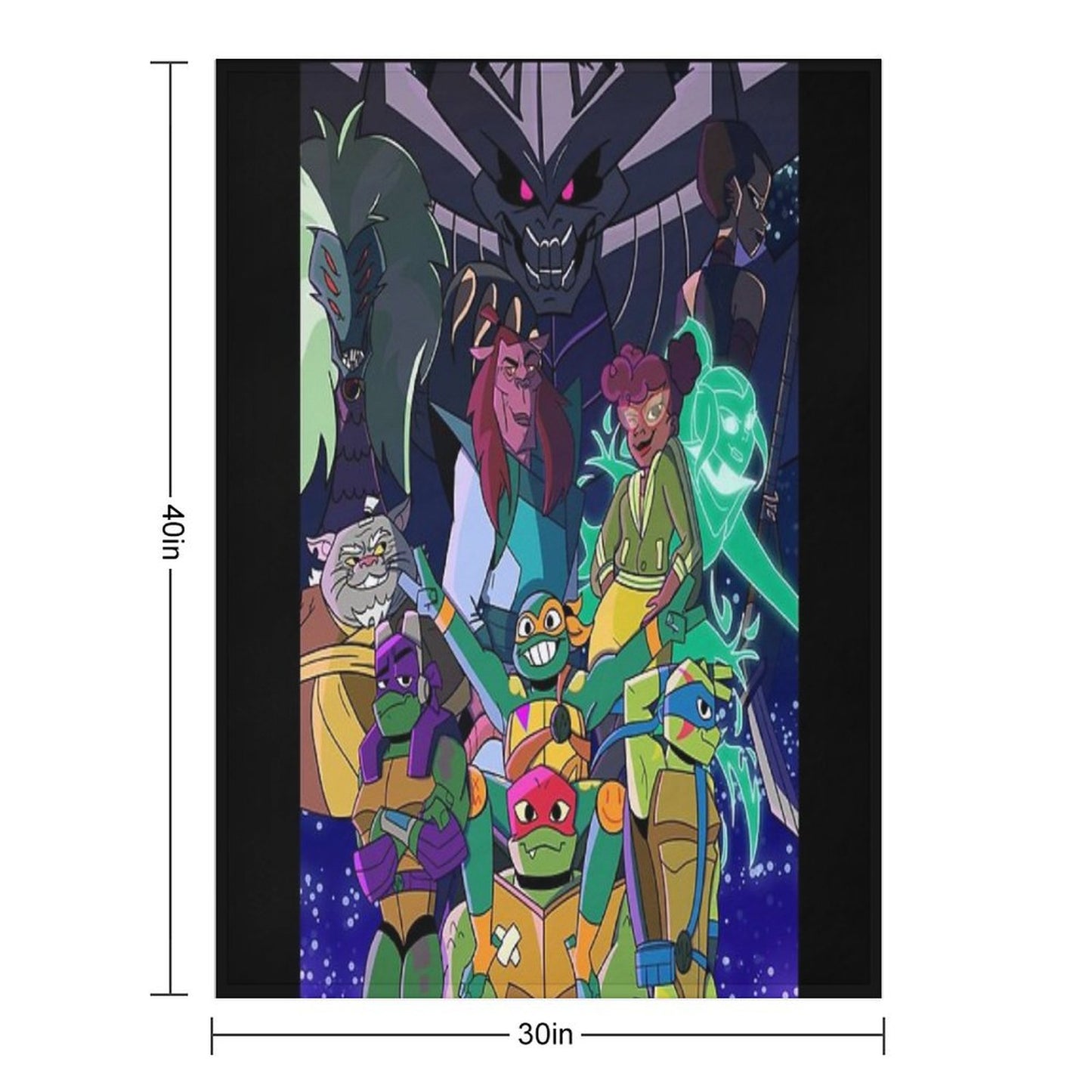 Rise of The Teenage Mutant Ninja Turtles Finale Throw Blanket