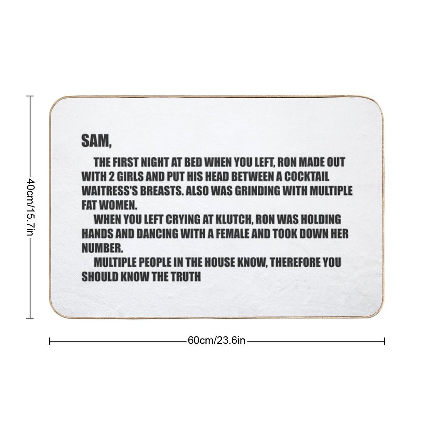 Jersey Shore Note Bath Mat