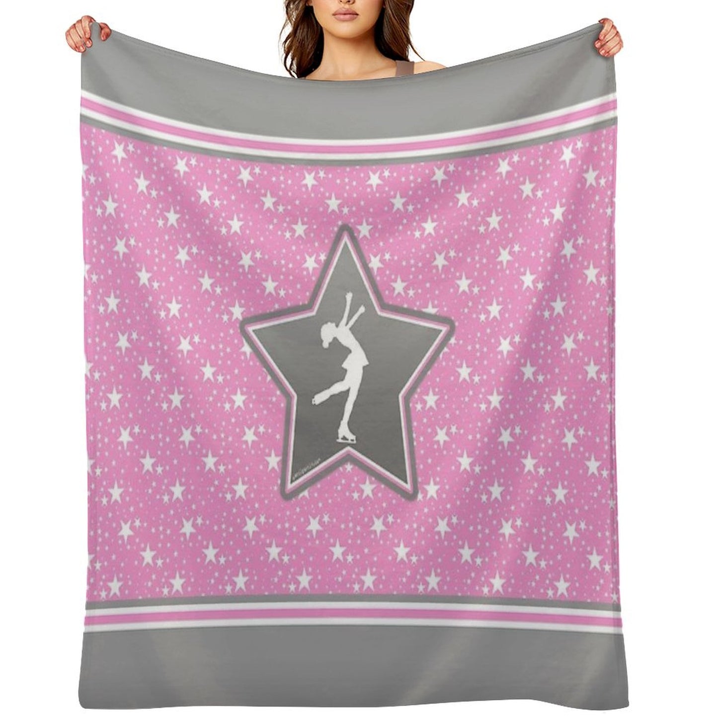 Figure Skating Among The Stars Throw Blanket
