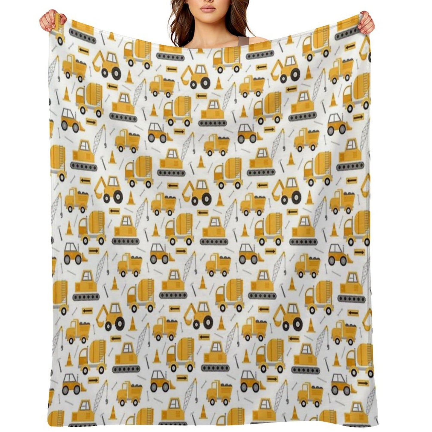 Construction Trucks Throw Blanket