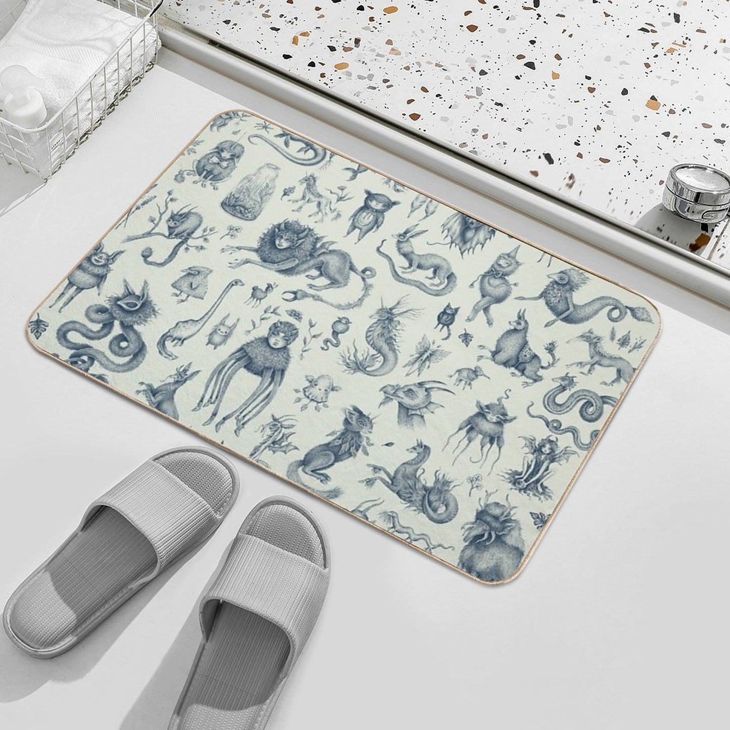 Beings And Creatures Long-Lasting Bath Mat