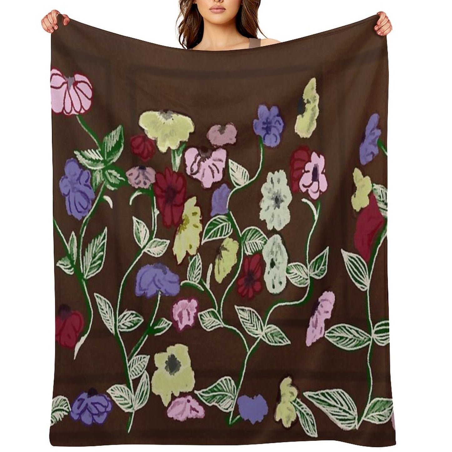 Taylor's Floral Piano Throw Blanket