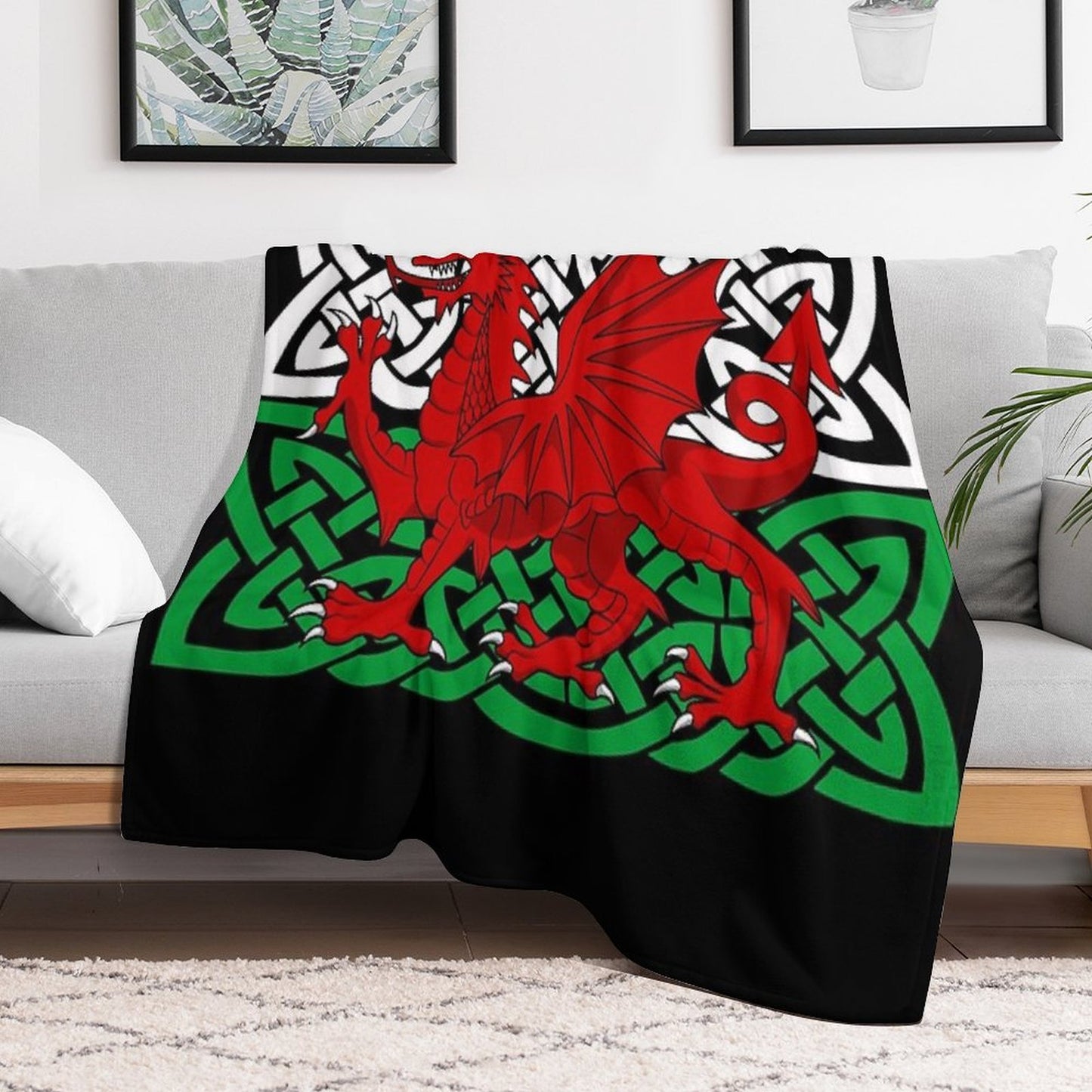 Y Ddraig Goch Throw Blanket