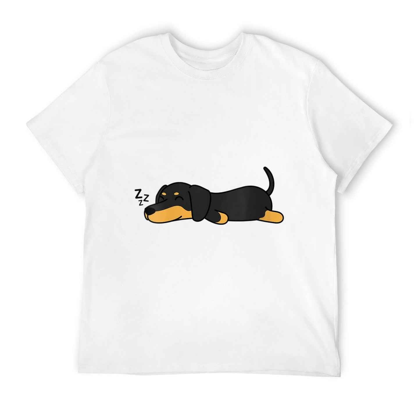 Womens Cute Nope Sleeping Dachshund Cool Nap Funny Wiener Dog Lover Stretchy T-Shirt