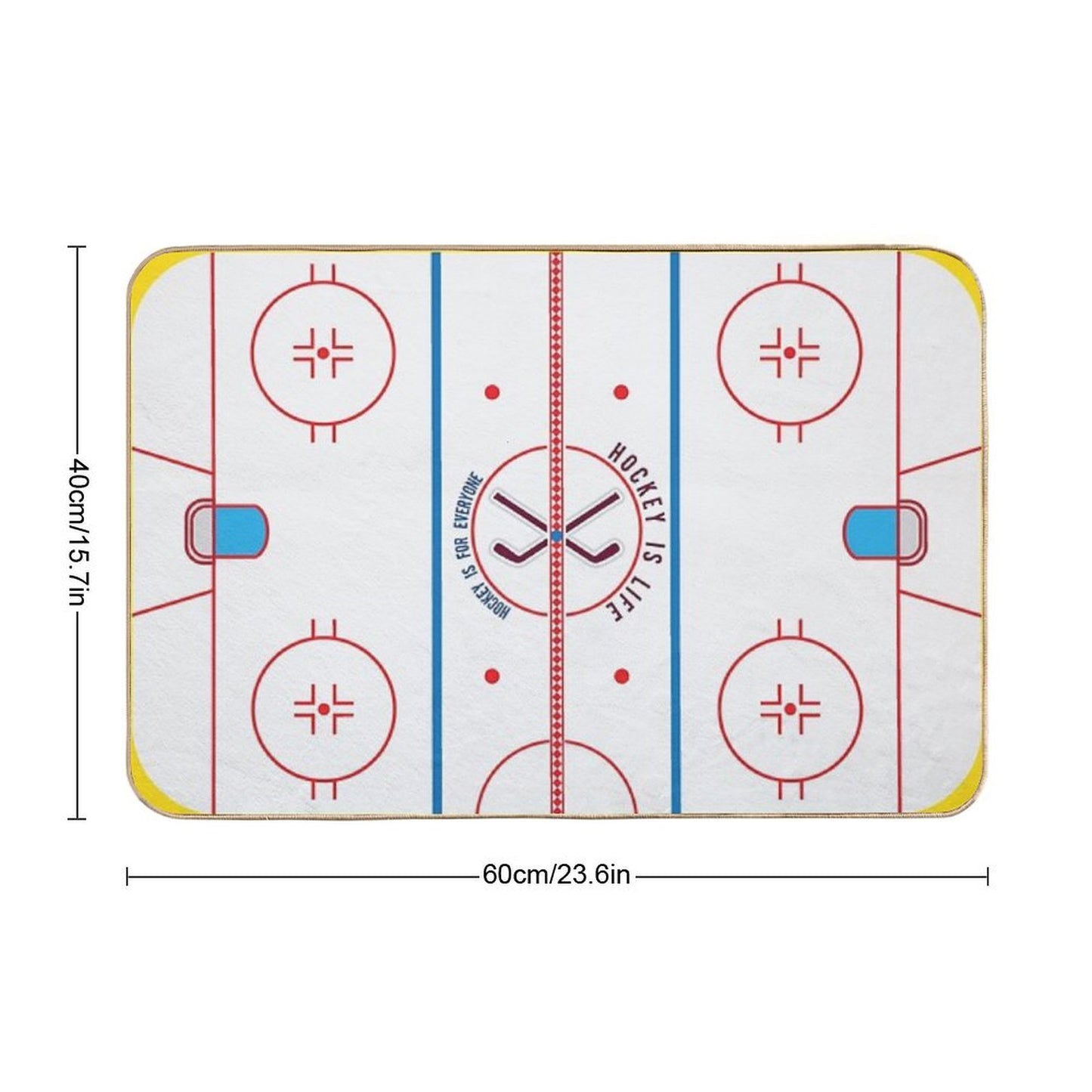 Hockey Is Life Rink Bath Mat