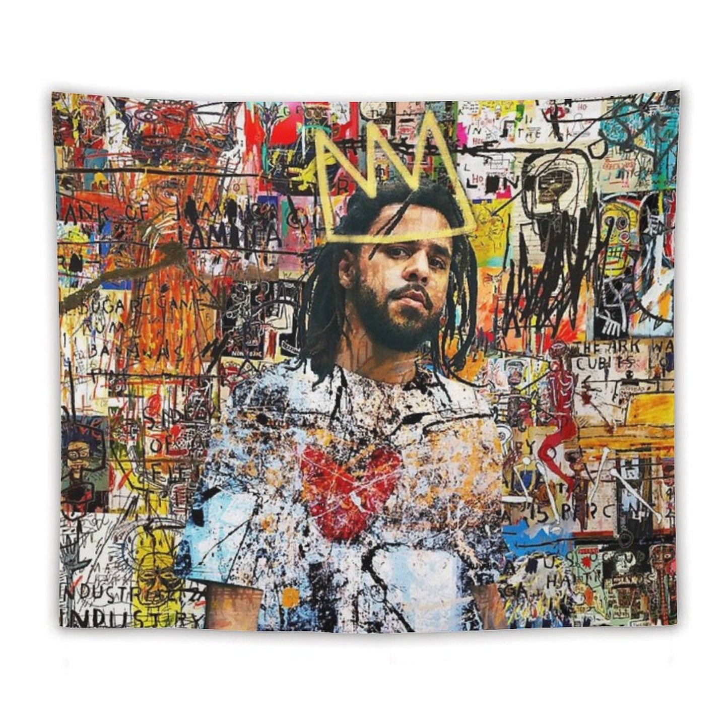J Cole Portrait Tapestry