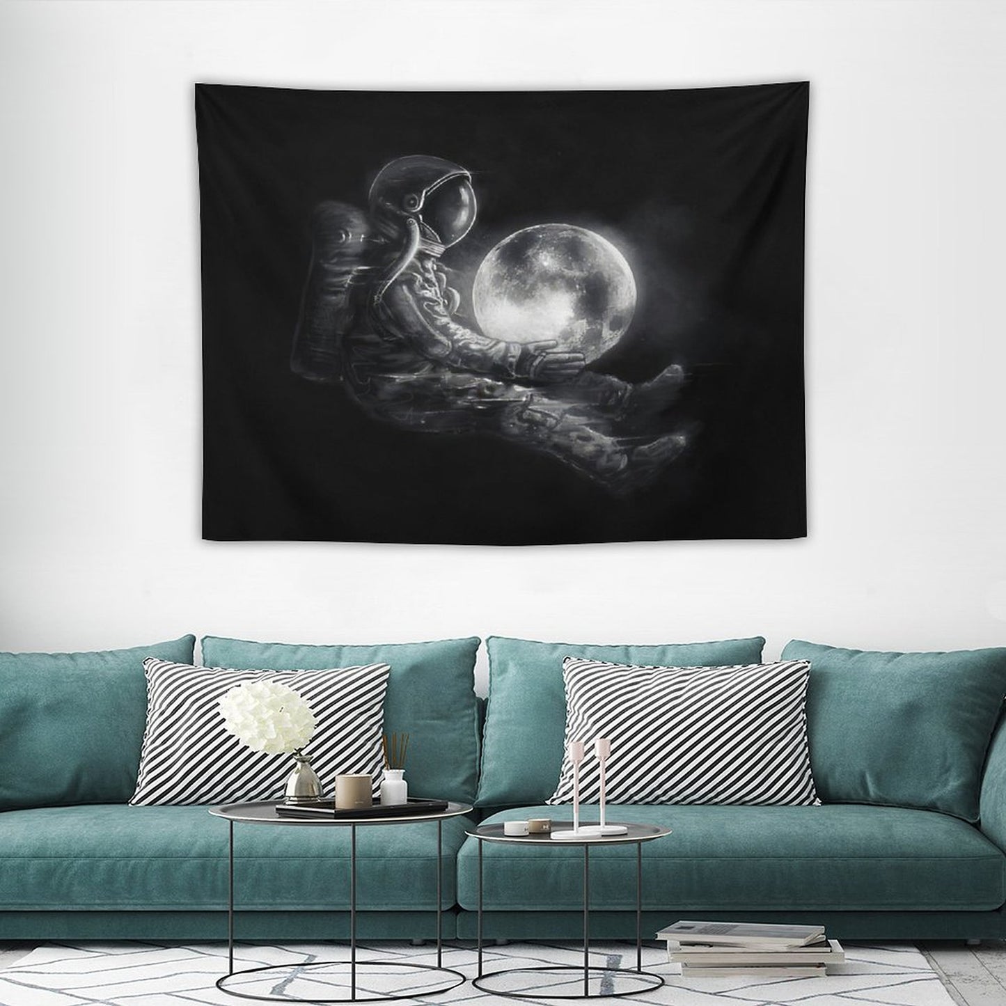 Astronaut Moon Play Tapestry