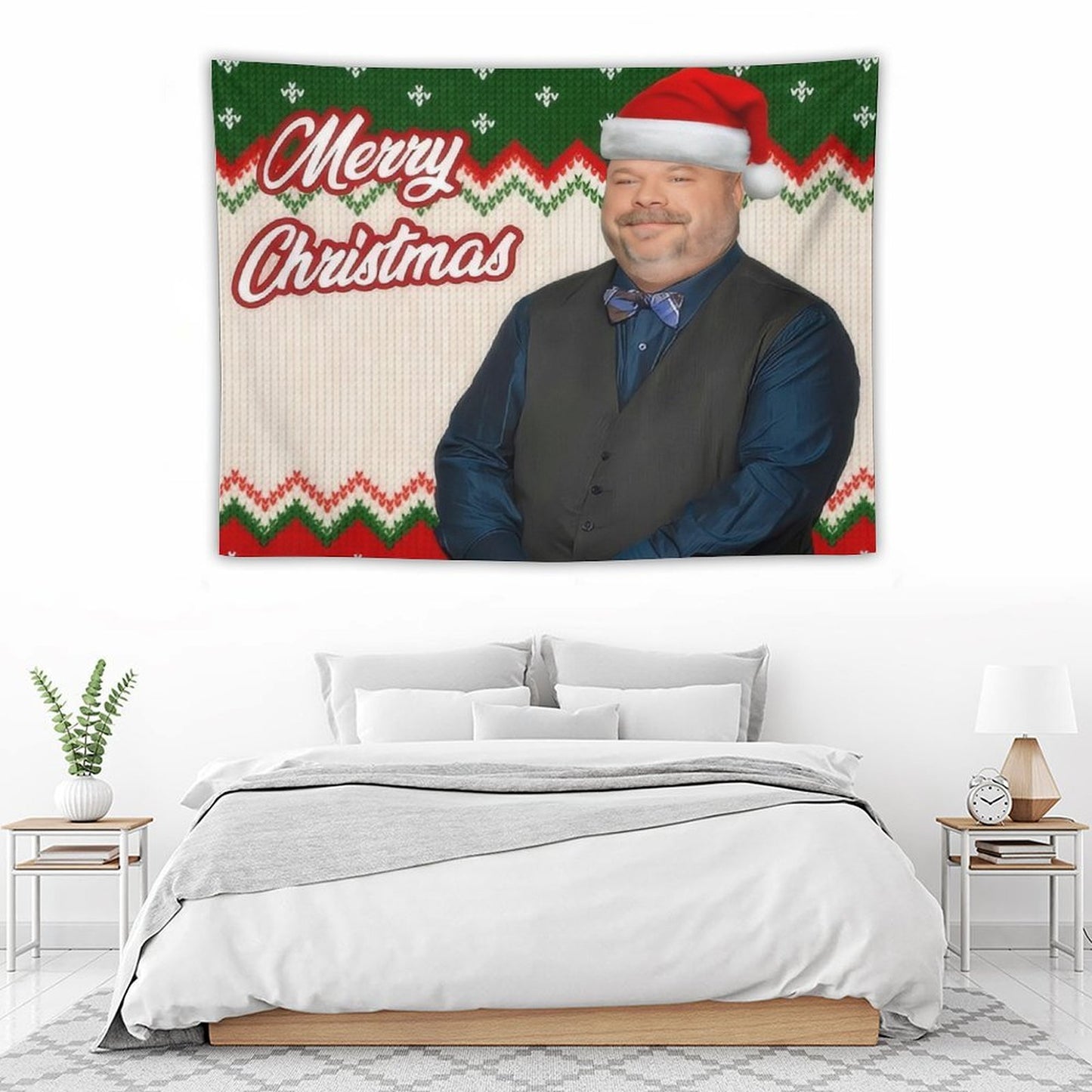Bertram's Greetings Merry Christmas Tapestry