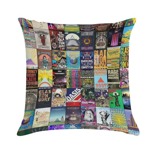 Glastonbury Festival Soft Home Decor Throw Pillow