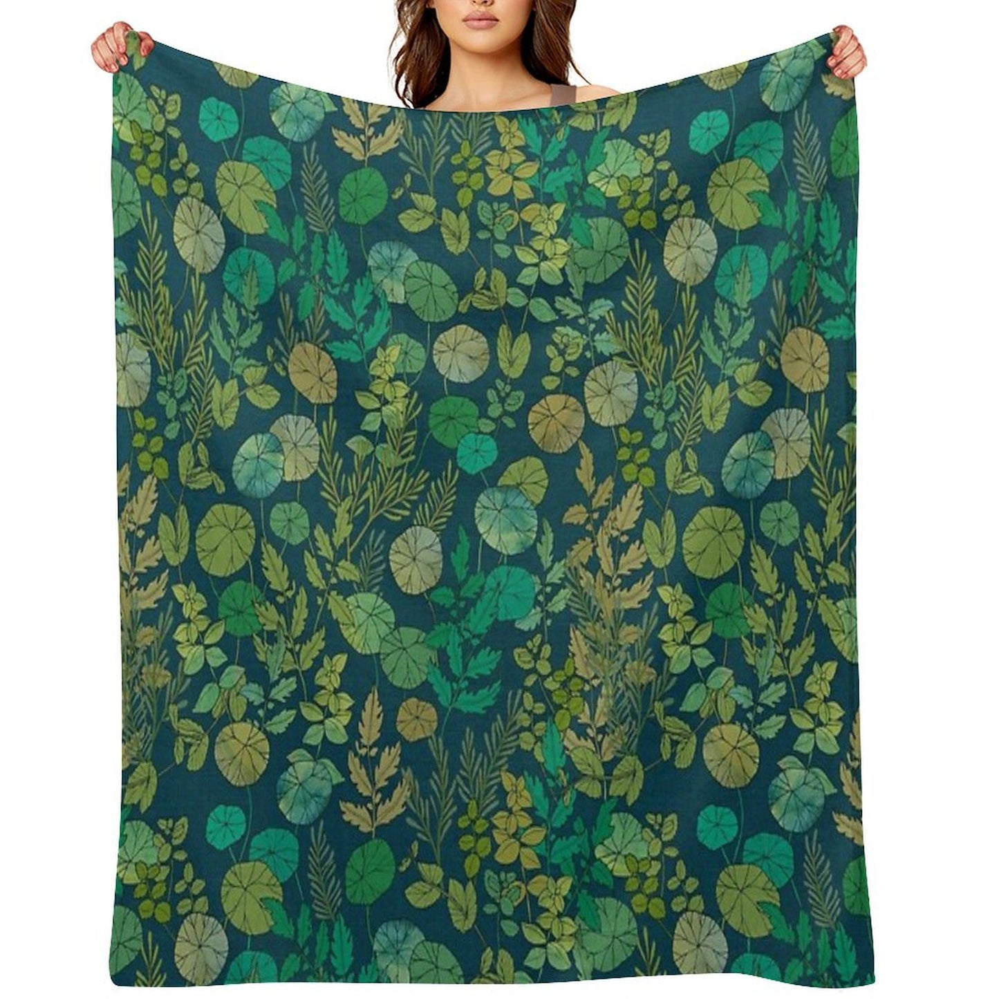 Growing A Garden Green Nature Throw Blanket
